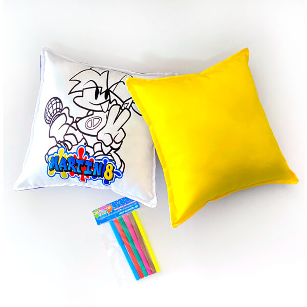 Cojín Para Colorear + 6 Lápices plumones