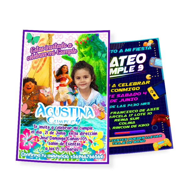 Invitaciones 10x15cm 10 Unds. - Imagen 2