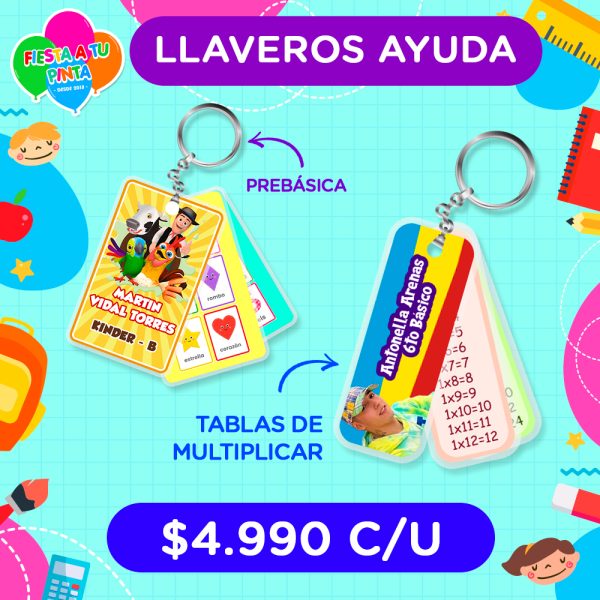 Llaveros Escolares Personalizados