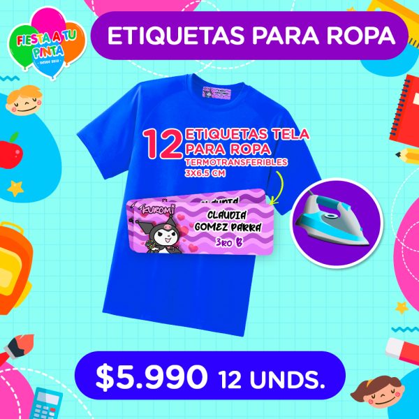Etiquetas Escolares Para Ropa